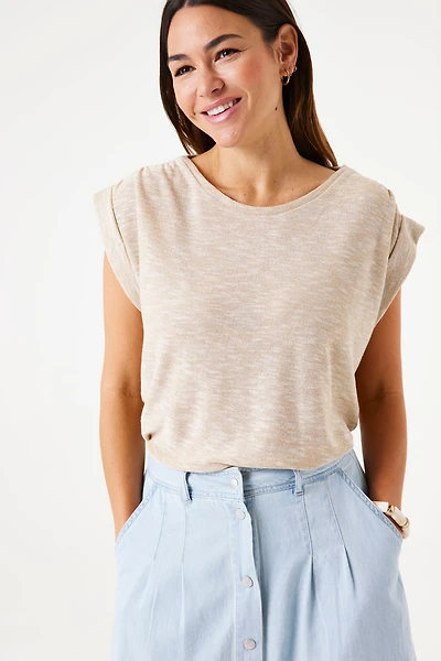 Knit Top with lurex, pleated shoulders - Garcia