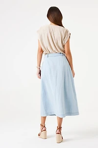 Haut en tricot avec lurex, plissé aux épaules - Garcia