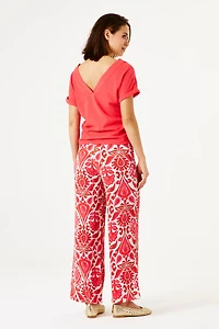 Pantalon palazzo texturé