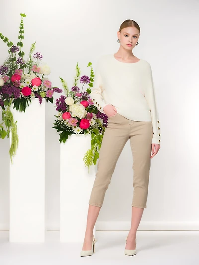 Denim-style capri pants - Elena Wang