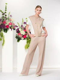 Pantalon droit avec surpiqûre - Elena Wang