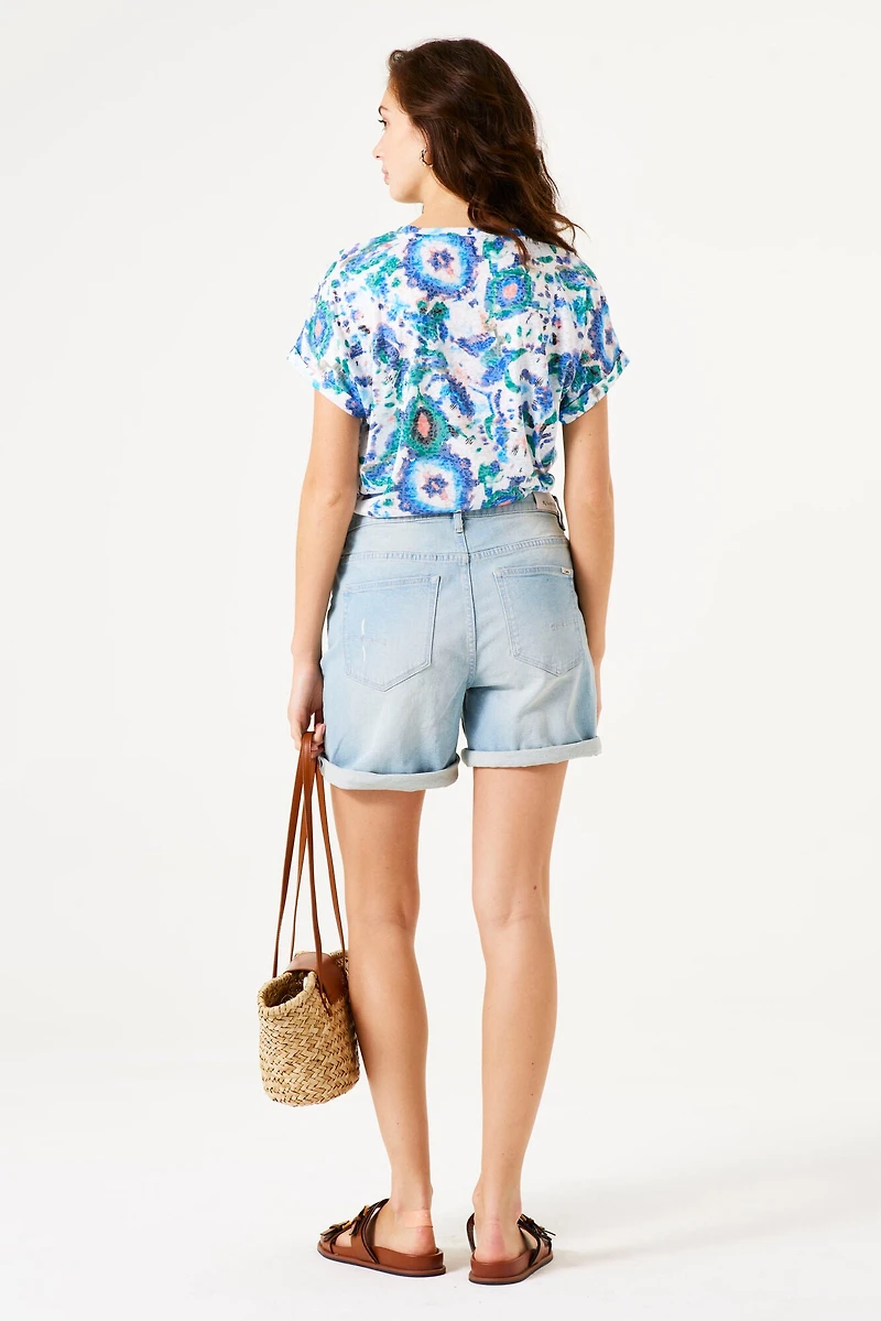 Burnout" fabric Top with faded look - Garcia