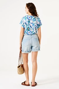 Burnout" fabric Top with faded look - Garcia