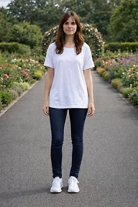 T-shirt tout aller à manches chauve-souris repliées