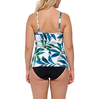 Haut de maillot tankini imprimé feuillage - séparé