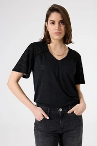 Top with lace inserts - Garcia