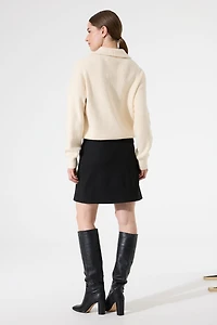 Short lined skirt with front slit - Garcia