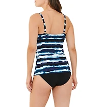 Haut de maillot tankini imprimé tie dye - séparé