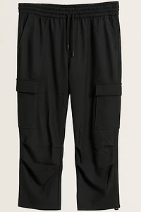 Pantalon droit cargo avec plis genoux