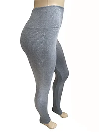 Mottled legging pants with side stripe effect
