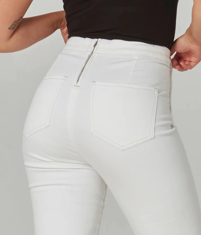 Pantalon jean évasé boutons latéraux - Lola Jeans