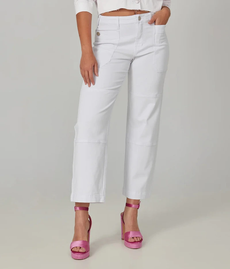 Pantalon blanc cargo - Lola Jeans