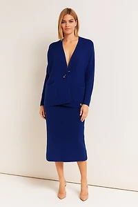 Knitted cardigan and skirt set