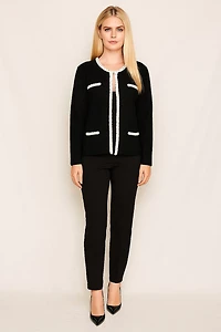 Cardigan en tricot avec perles/strass