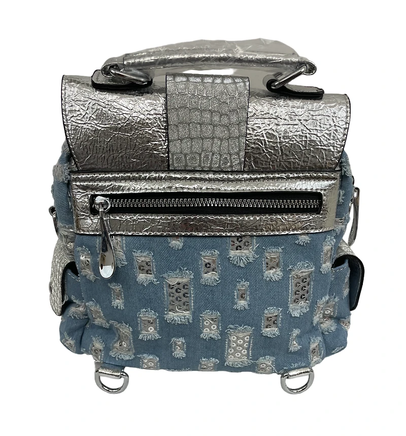 Backpack with appliqué and sequins