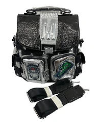 Backpack with appliqué and sequins