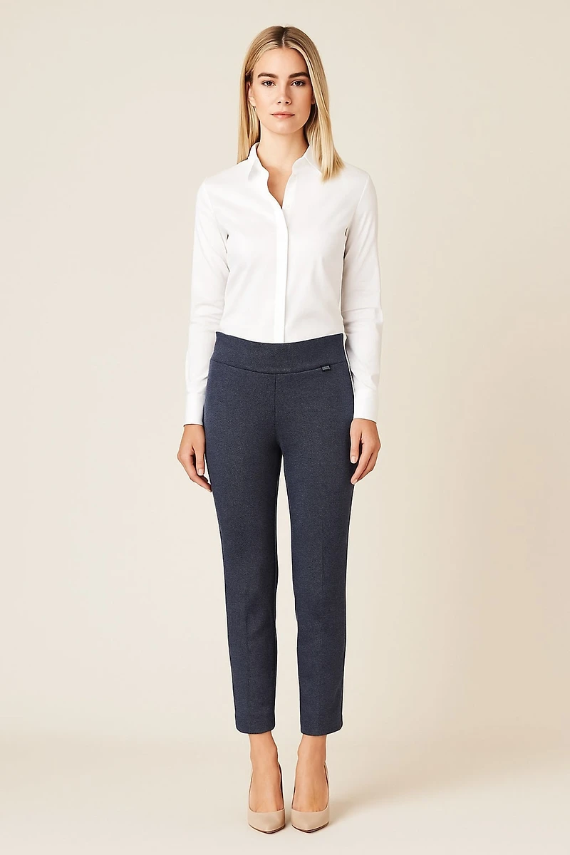 Pantalon slim à enfiler en tricot deux tons - Michael Tyler