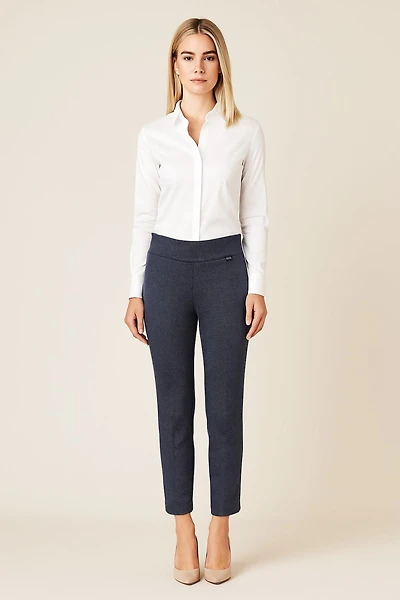 Pantalon slim à enfiler en tricot deux tons - Michael Tyler