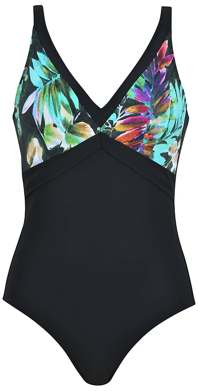 Swimsuit 1p Top tropical print - Naturana