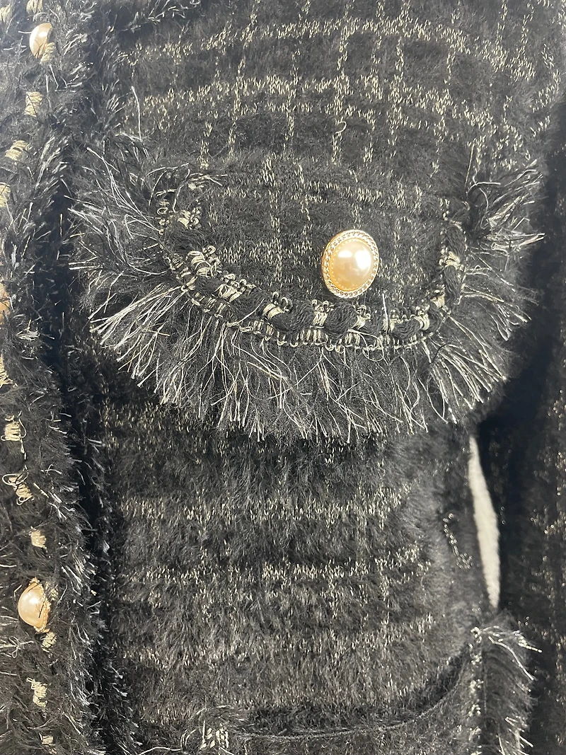 Classic 2-tone knit jacket