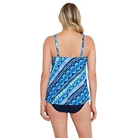 Swift Charm pleated front split bikini Top