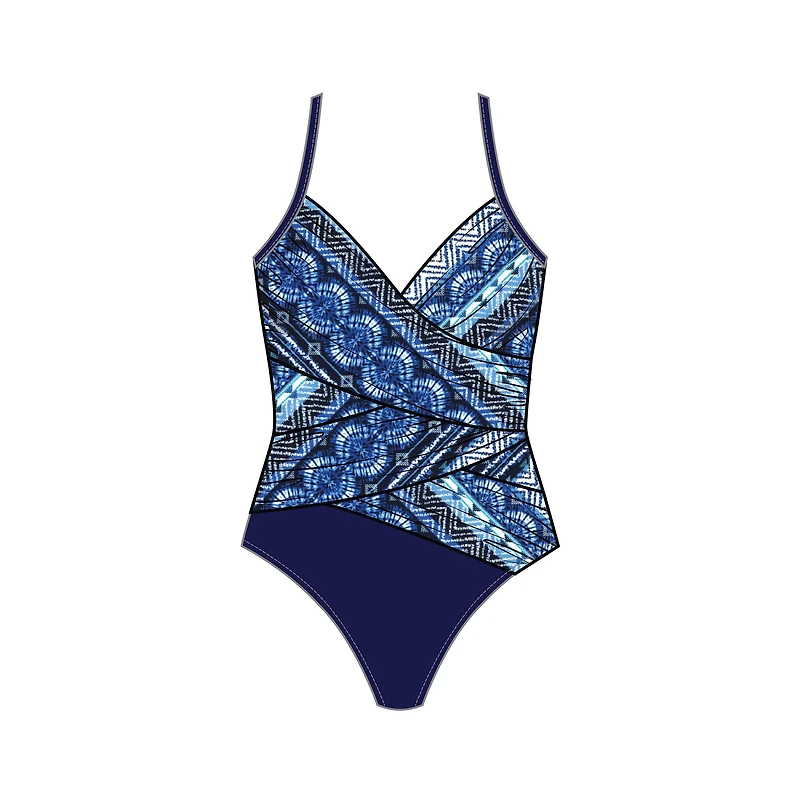 Maillot 1pc drapé croisé Swift Charm