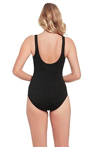 Maillot nageur 1pc croisé drapé Krinkle - Meilleure résistance au chlore