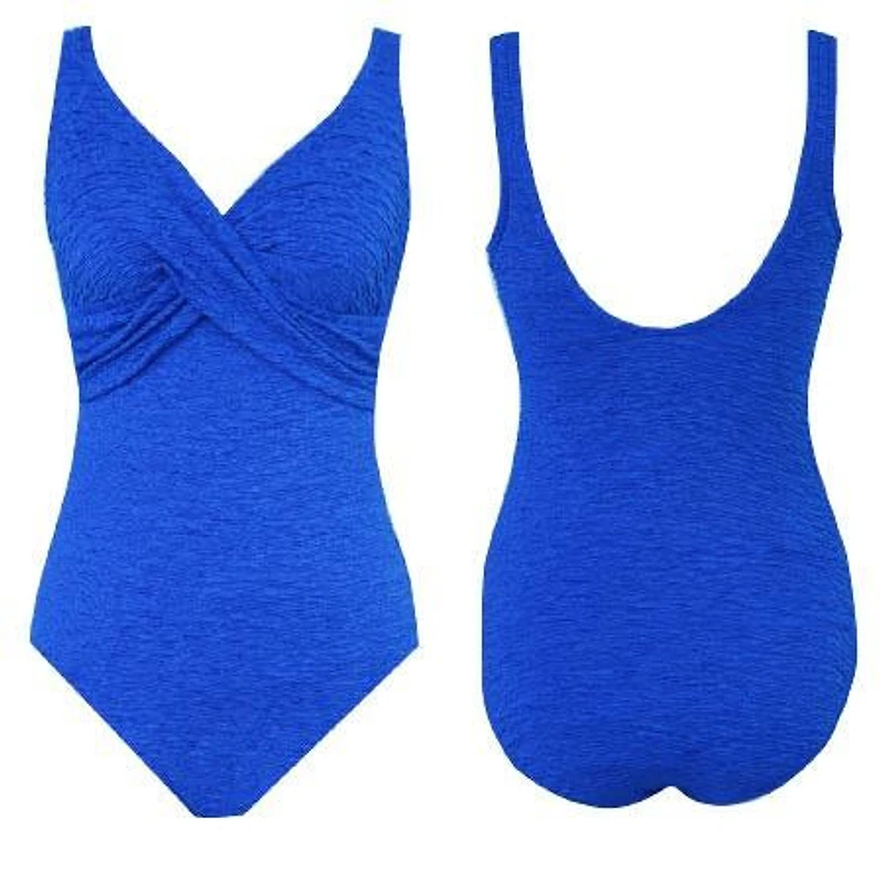 Maillot nageur 1pc croisé drapé Krinkle - Meilleure résistance au chlore