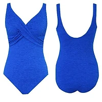 Maillot nageur 1pc croisé drapé Krinkle - Meilleure résistance au chlore
