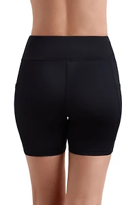 Short de bain midi ou yoga avec poches latérales