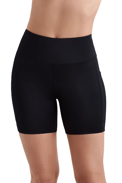 Short de bain midi ou yoga avec poches latérales