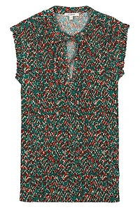 Sleeveless Top with frills