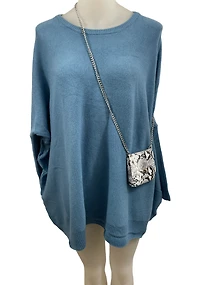 Oversized knit Top + small bag