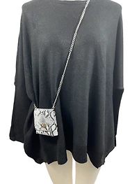 Oversized knit Top + small bag