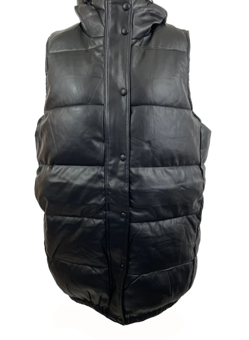 Quilted hooded vest coat
