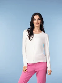 Soft Knit Button-Down Cardigan - Alison Sheri
