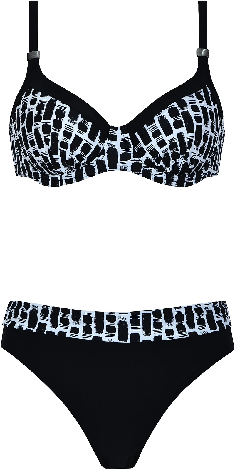 2-tone printed bikini set