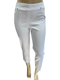 Capri pants with fake studded pockets