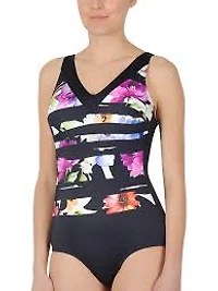1 pce flowered lined swimsuit