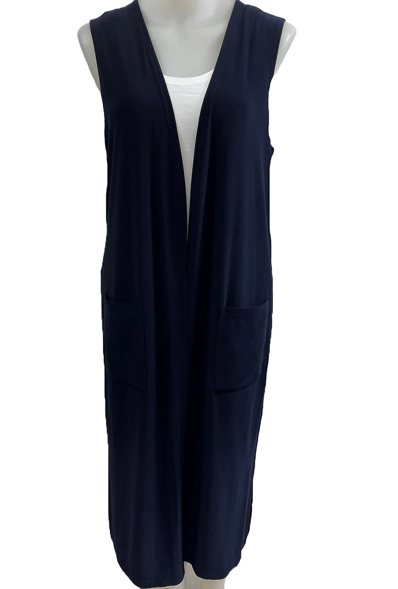 Cardigan long tout aller avec poches avant