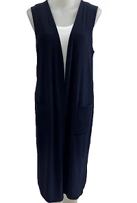 Cardigan long tout aller avec poches avant