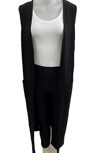 Long cardigan with front pockets