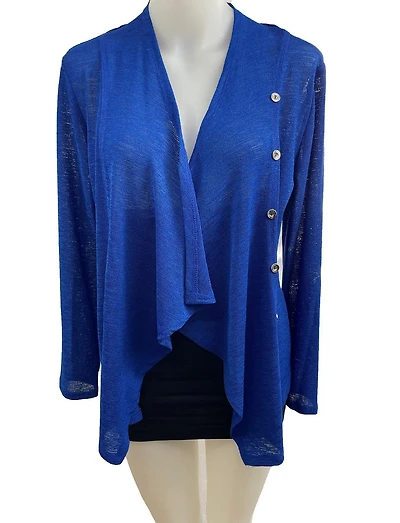 Structured, versatile solid-color bolero with front buttons