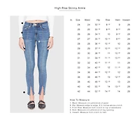 Denim pants with front slits