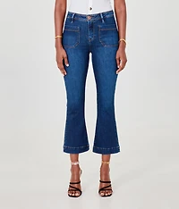 Pantalon capri bootcut en jean extensible - Lola Jeans