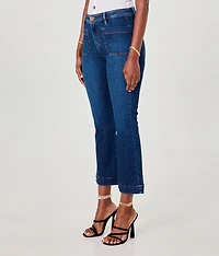 Pantalon capri bootcut en jean extensible - Lola Jeans