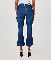 Pantalon capri bootcut en jean extensible - Lola Jeans