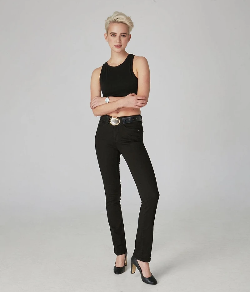 Straight-leg denim pants