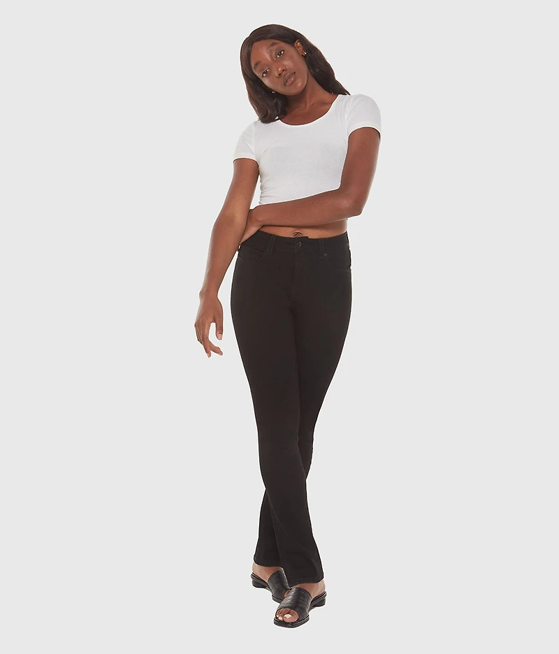 Straight-leg denim pants