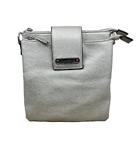 Sac à main bandoulière avec plaque logo Manoccio